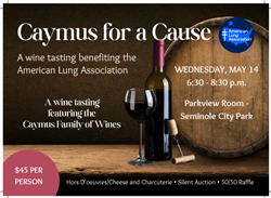 Caymus for a Cause - Wine Tasting Fundraiser - Wednesday, May 14th 6:30 to 8:30PM